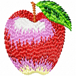 Apple Embroidery Design 2 Apple Embroidery Design 2